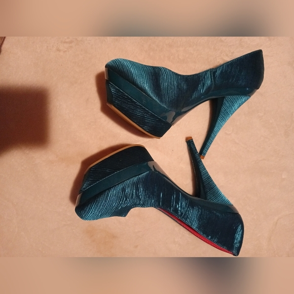 Promise turquoise high heels - Picture 3 of 10
